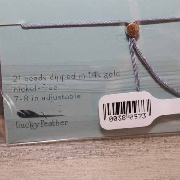 LUCKY FEATHER Fun Twenty-One 14K Gold Dipped Milestone Birthday Bracelet NWT - Picture 4 of 5